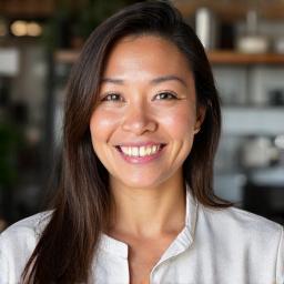 Portrait of Sarah Mendez, a culinary expert with a friendly and approachable look