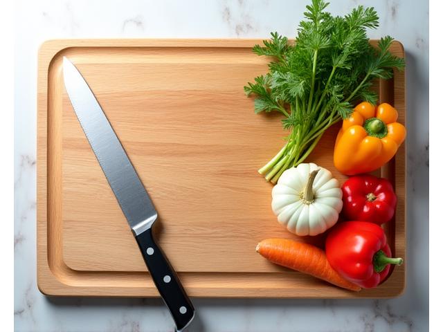 Large wooden cutting board with vegetables chopped, ready for grilling preparation.