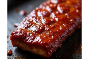 Smoked ribs with a sweet and smoky glaze